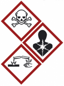 Etiket met gevarenpictogram