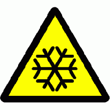 Gevaarsymbool voor 'lage temperatuur'. Gevaarsymbool voor 'lage temperatuur'.